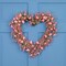 Northlight Hearts and Rosebuds Artificial Heart Shaped Valentine's Day Wreath - 18" - Pink